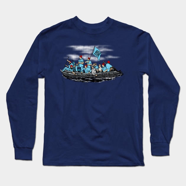 Steve Zissou's Crossing of the Delware Long Sleeve T-Shirt by TomLedin